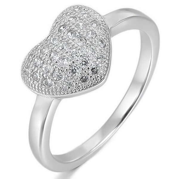 Gr. 60 Herz Ring  sweet heart  Zirkonia  aus 925 Silber  im Etui  Gr. 60 - Durchmesser 19,0 mm