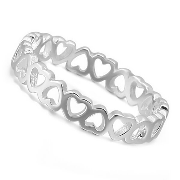 Gr. 56 Herz Ring   Infinity Heart  aus 925 Silber  im Etui  Gr. 56 - Durchmesser 18,0  mm