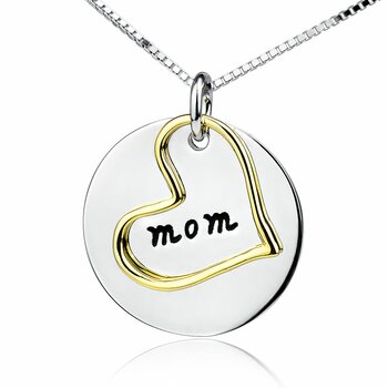 3 tlg SET Anhnger MOM Amulett mit Herz aus 925 Silber...