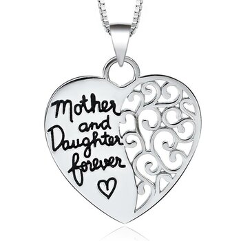 Anhnger Herz Amulett  Mother and Daughter forever  aus...