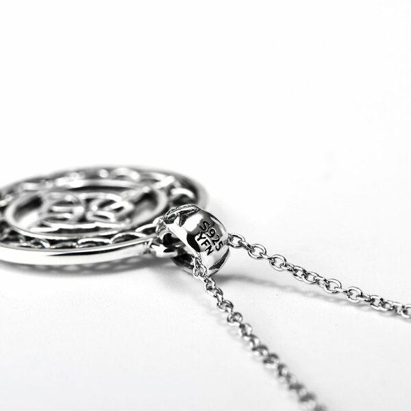 Anhnger Amulett keltisch aus 925 Silber inkl. Gliederkette im Etui