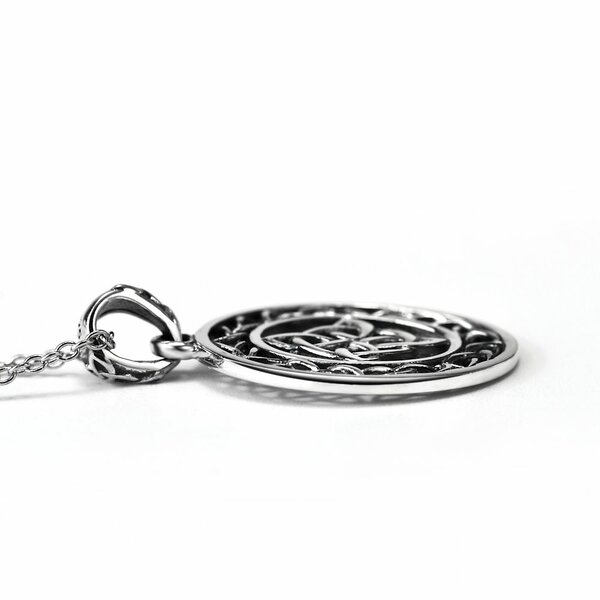 Anhnger Amulett keltisch aus 925 Silber inkl. Gliederkette im Etui