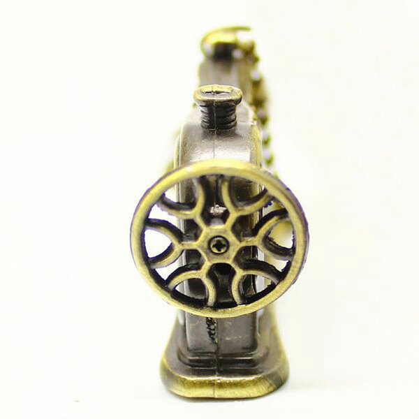 Uhrenkette / Taschenuhr vintage Nhmaschine antik gold
