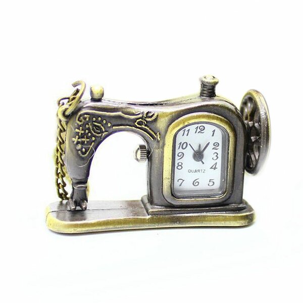 Uhrenkette / Taschenuhr vintage Nhmaschine antik gold