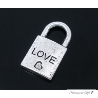 Love Schloss Charm Tibet Silber