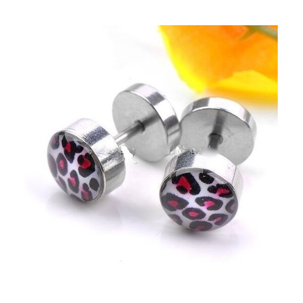 1 Fake Plug Leo Edelstahl im Etui