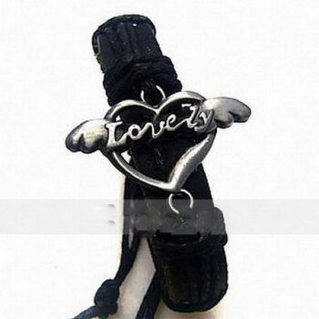 ECHT Leder Armband LOVLY schwarz im Organza Beutel