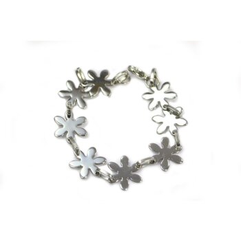 Edelstahl Armband Blüten im Organza Beutel