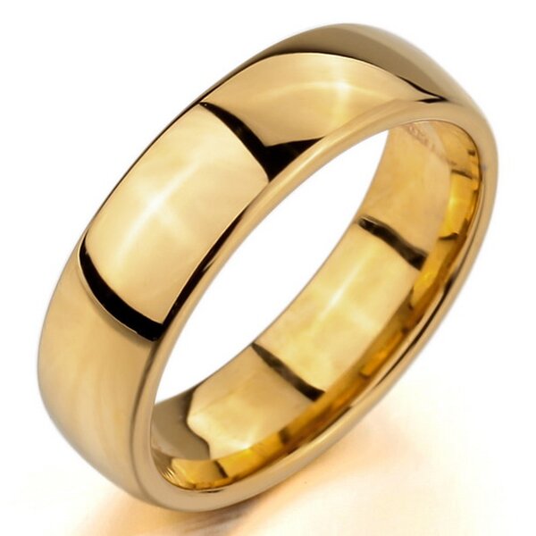 Ehering / Partner Ring Edelstahl gold rhodiniert  im Etui verschiedene Größen 56