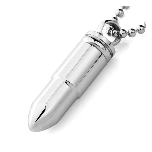 BULLIT  Anhänger 316 L  EDELSTAHL Silber inkl. Kette im Etui