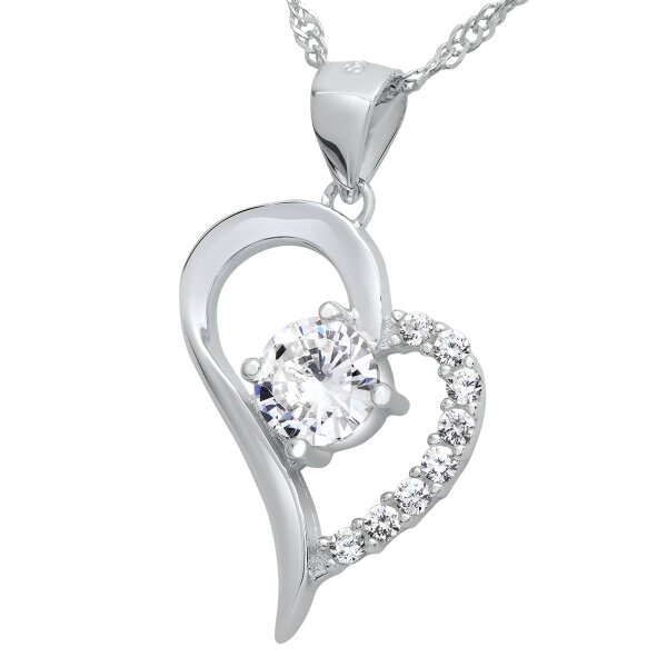 Silber Anhnger Mystic Heart Zirkonia 925 Silber