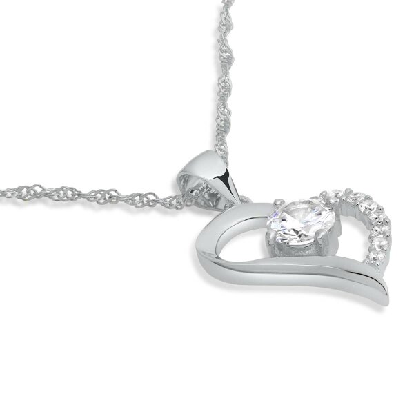 Silber Anhnger Mystic Heart Zirkonia 925 Silber