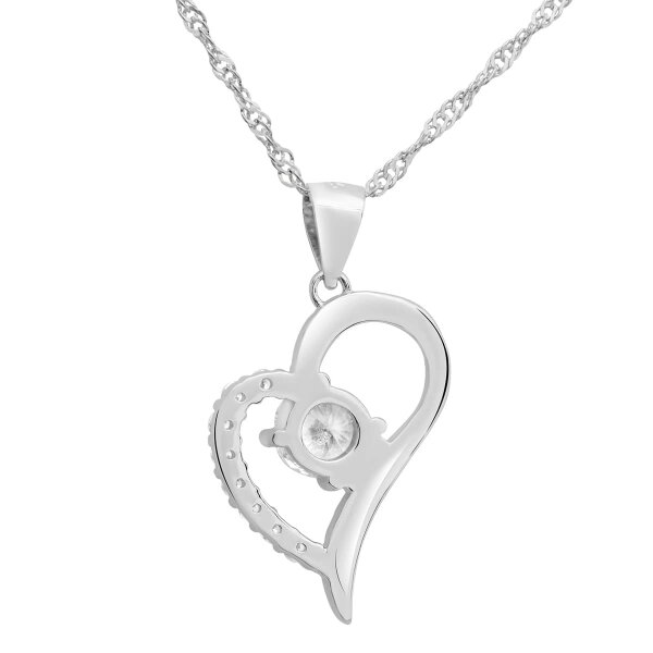 Silber Anhnger Mystic Heart Zirkonia 925 Silber