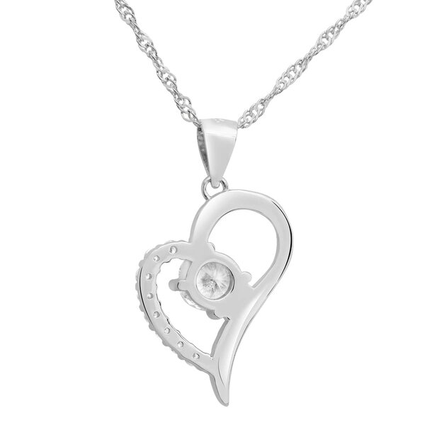 Silver Pendant Mystic Heart Zirconia 925 Silver