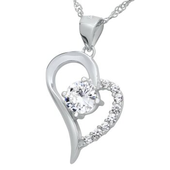 Silber Anhänger Mystic Heart Zirkonia 925 Silber