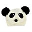Strick Panda  Kinder Mütze / Beanie schwarz weiß