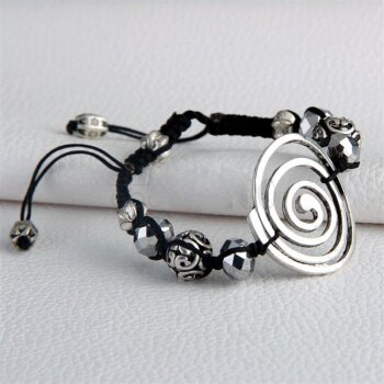 Perlen Armband Spirale im Organza Beutel