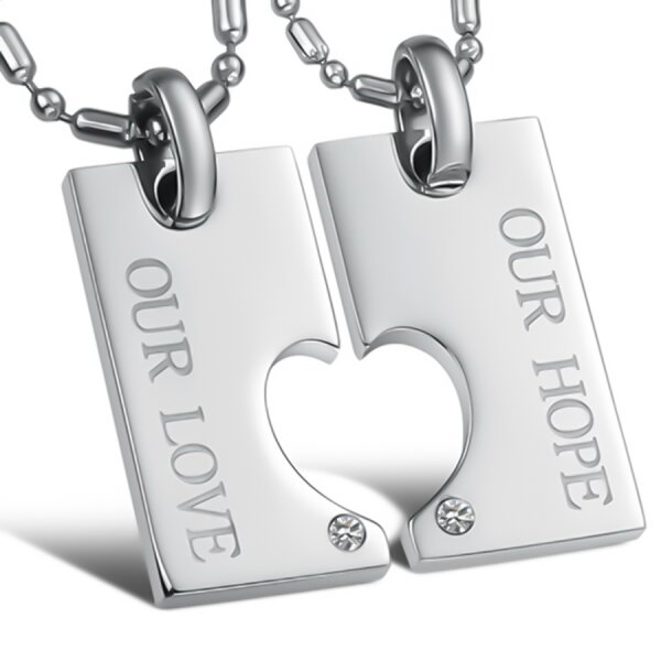 Partnerketten Our Love & Our Hope inkl. Ketten im Etui GRAVUR OPTION