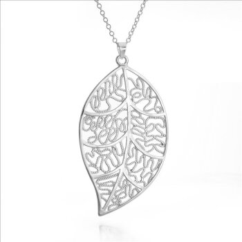Anhänger Blatt klein 925 Silber inkl. Silberkette im...