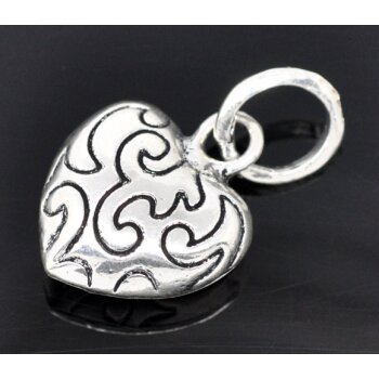 Herz Anhänger Tibet Silber