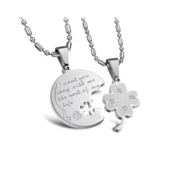 Partnerketten Glück 316 L Edelstahl silber inkl....