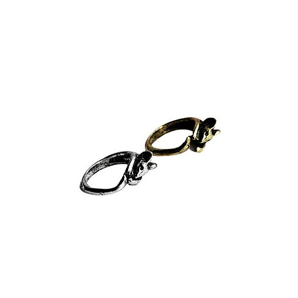 MAUS Ring antik silber & antik gold