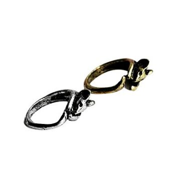 MAUS Ring antik silber & antik gold