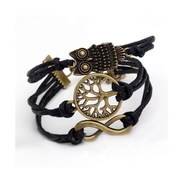 Armband Euly & Lebensbaum schwarz