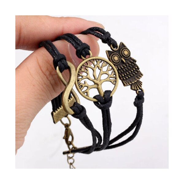 Armband Euly & Lebensbaum schwarz