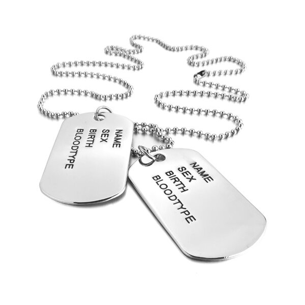 Anhnger   DOG TAG   Edelstahl inkl. Kette  im  Etui