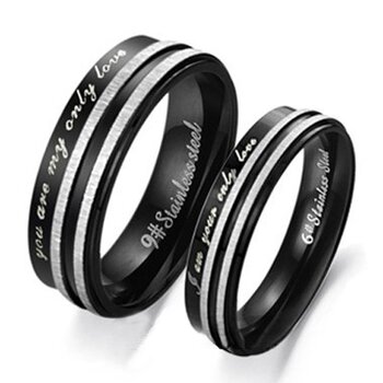 Couple Rings Unisex ONLY LOVE stainless steel