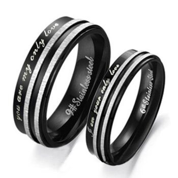 Ehering/ Partner Ring Unisex ONLY LOVE Edelstahl...