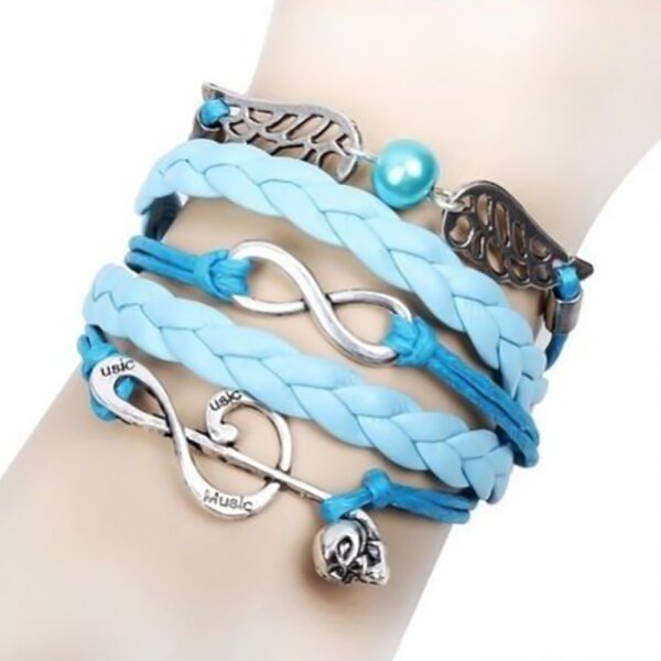 Armband Note MUSIC hellblau / trkis