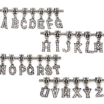 Buchstaben Charm mit Strass A - Z freie Auswahl