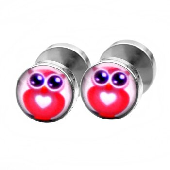 1 Fake Plug EULY pink Edelstahl