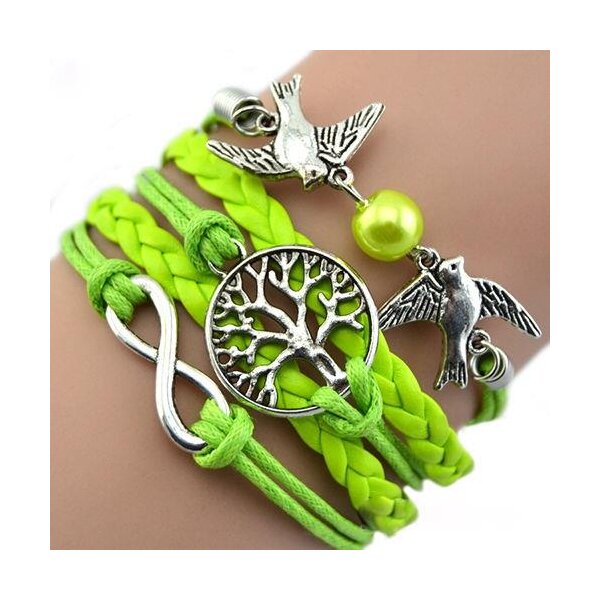 Armband Lebensbaum kiwi grn