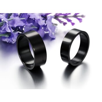 Set Eheringe / Partner Ringe  316 L Edelstahl schwarz...