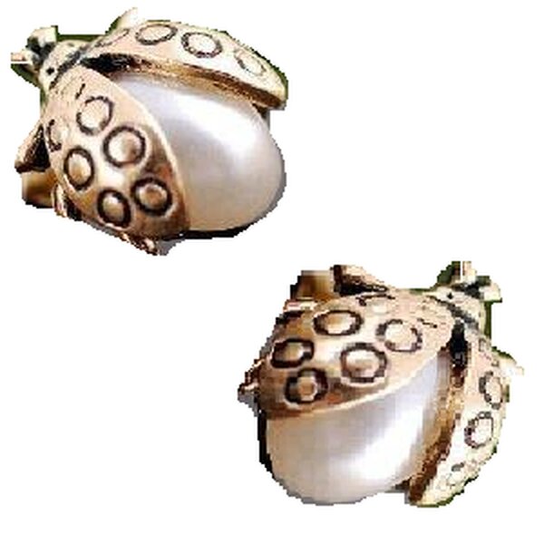 1 Paar Ohrstecker Marien Käfer mit Perle