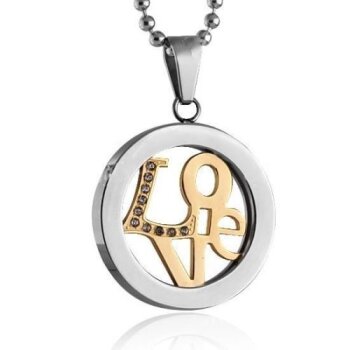 Anhänger LOVE 316 L EDELSTAHL inkl. Kette im Etui