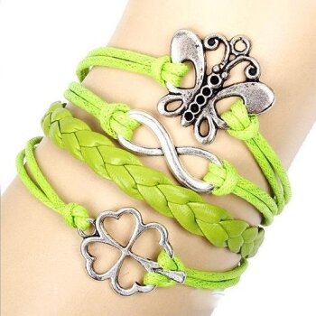 Armband Kleeblatt LUCKY LING LING kiwi grn