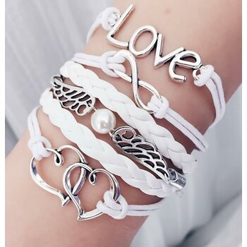 Armband Perlen Flügel & Love