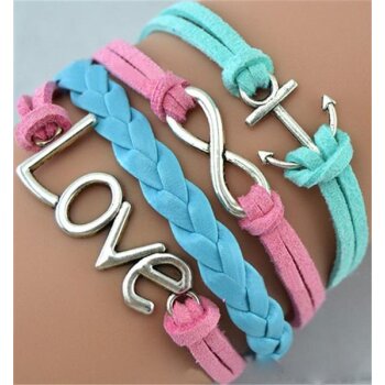 Armband  Anker LOVE  SUMMER  im Organza Beutel