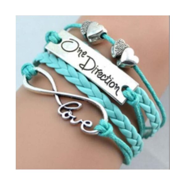 Armband Infinity One Direction türkis/ mint