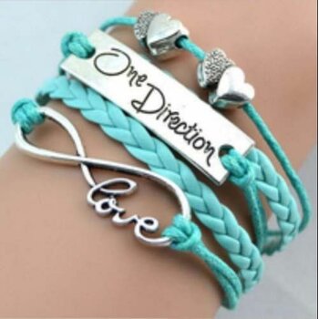 Armband Infinity One Direction türkis/ mint