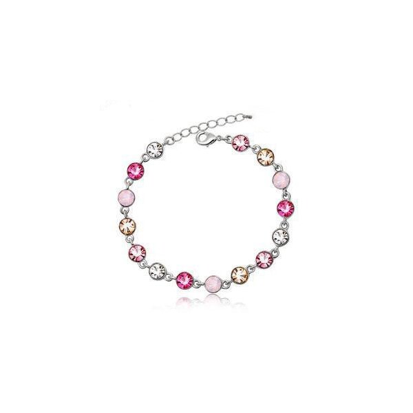 Armband Swarovski Elements rosa Töne im Etui