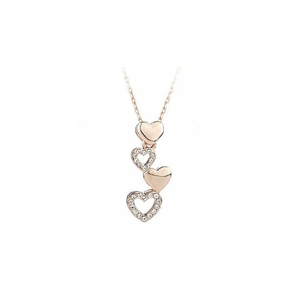 Anhänger Herztanz rose vergoldet Zirkonia inkl. Kette im Etui