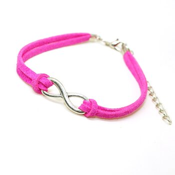 Armband Infinity Schleife NEON PINK