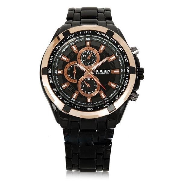 Armbanduhr Black Star Edelstahl schwarz Rosegold