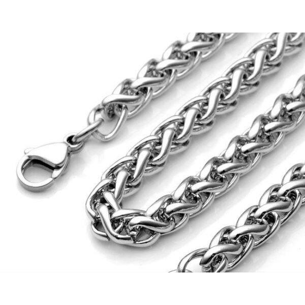 Weizen Kette 4 mm - 6 mm Größen Auswahl UNISEX im Etui