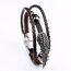 Armband Edelstahl  Engelsflügel ECHT Leder dunkel braun im Organza Beutel Größenauswahl